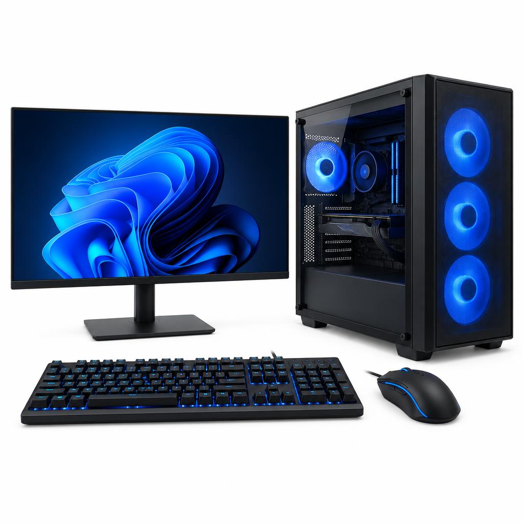 PC Gamer Entrada Ryzen 5 5500 + GTX 1650 + Kit Monitor 24"